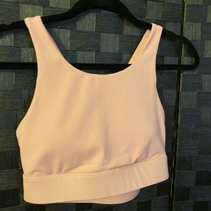 Pink sports bra